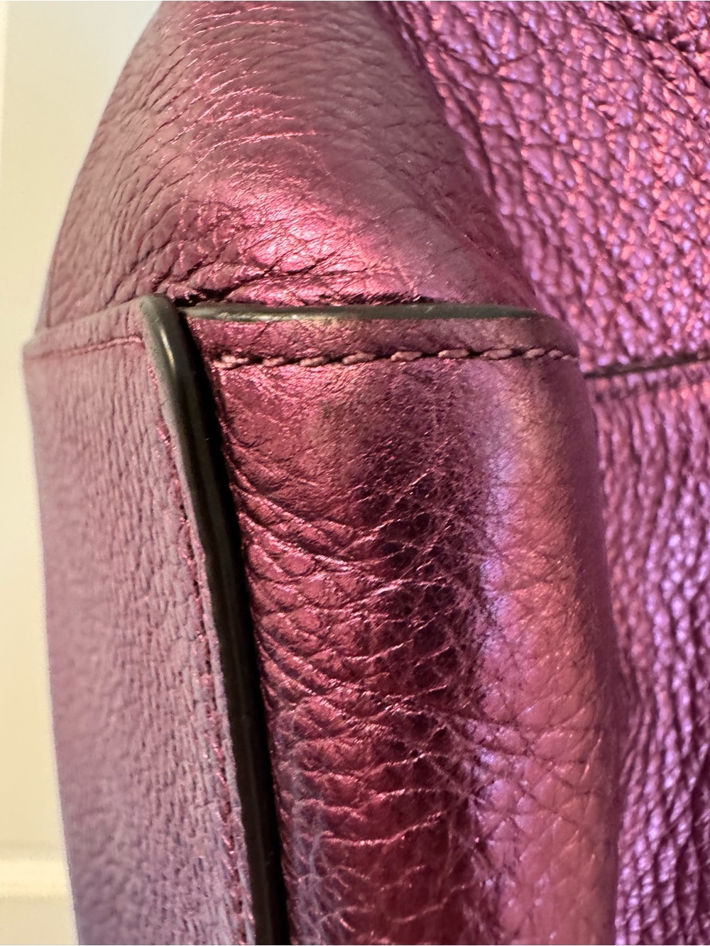 Coach style F80271 Hallie Shoulder Bag metallic pebble leather unicorn 🦄 - Picture 8 of 12